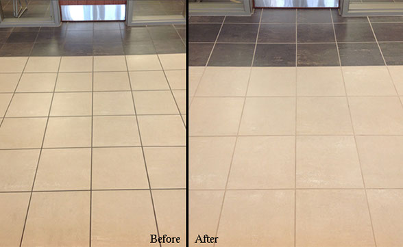 AMS cleaned tile and grout